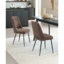 32" Steel, Polyester Teddy Boho Dining Chair