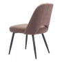 32" Steel, Polyester Teddy Boho Dining Chair