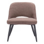 32" Steel, Polyester Teddy Boho Dining Chair