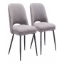 32" Steel, Polyester Teddy Boho Dining Chair