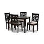 Jackson Modern and Contemporary Fabric Upholstered 5 Piece Dining Set
