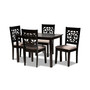 Jackson Modern and Contemporary Fabric Upholstered 5 Piece Dining Set