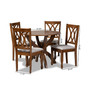 April Modern and Contemporary Fabric Upholstered 5 Piece Dining Set