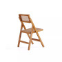 Pullman 4-Piece Ash Wood and Natural Cane Folding Dining Chair