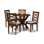 Modern and Contemporary Fabric Upholstered 5 Piece Dining Set
