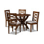 Modern and Contemporary Fabric Upholstered 5 Piece Dining Set
