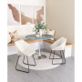 31" Steel, Polyurethane Miguel Geometric Dining Chair