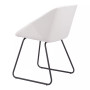 31" Steel, Polyurethane Miguel Geometric Dining Chair