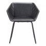 31" Steel, Polyurethane Miguel Geometric Dining Chair