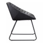 31" Steel, Polyurethane Miguel Geometric Dining Chair