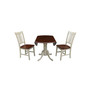 42" Dual Drop Leaf Table With 2 San Remo Chairs