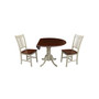 42" Dual Drop Leaf Table With 2 San Remo Chairs