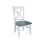 42" Dual Drop Leaf Dining Table with 4 X-back Chairs, 5 Piece Dining Set