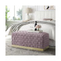 Satine Woven Bench with Metal Base