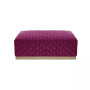 Satine Woven Bench with Metal Base