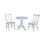 30" Round Top Pedestal Table- With 2 C08-613 Chairs