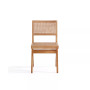 Hamlet 2-Piece Ash Wood and Natural Cane Rectangular Seat Dining Chair