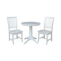 30" Round Top Pedestal Table - With 2 Mission Chairs