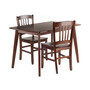 Shaye 3-Piece Set Dining Table with Slat Back Chairs