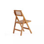 Pullman 2-Piece Ash Wood and Natural Cane Folding Dining Chair