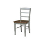36" Round Top Pedestal Dining Table with 2 Madrid Ladderback Chairs, 3 Piece Dining Set