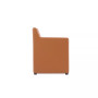Anna 22.83" L Faux Leather Upholstered Square Dining Armchair