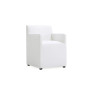 Anna 22.83" L Faux Leather Upholstered Square Dining Armchair