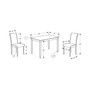3 Piece Linen Dining Set