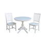 36" Round Top Pedestal Table - With 2 Mission Chairs