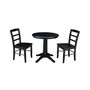 30" Round Top Pedestal Table- With 2 San Remo Chairs