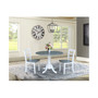 42" Dual Drop Leaf Dining Table with 2 Madrid Ladderback Chairs, 3 Piece Dining Set