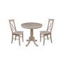 36" Extension Table and Two Chairs