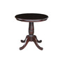 30" Round Top Pedestal Dining Table with 2 Remo Splatback Chairs, 3 Piece Dining Set