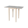 Small Drop Leaf Dining Table with 2 Splat Back Chairs, 3 Piece Dining Set