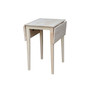 Small Drop Leaf Dining Table with 2 Splat Back Chairs, 3 Piece Dining Set