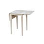 Small Drop Leaf Dining Table with 2 Splat Back Chairs, 3 Piece Dining Set