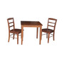 30X30 Dining Table With 2 Ladderback Chairs