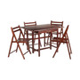 Taylor 5-Piece Drop Leaf Table with 4 Folding Chairs Set