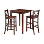 Kingsgate 3-Piece Dining Table with 2 Bar V-Back Chairs