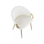 Claire Contemporary Glam Chair Leather