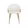 Claire Contemporary Glam Chair Leather