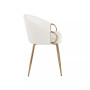 Claire Contemporary Glam Chair Leather