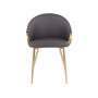 Claire Contemporary Glam Chair Leather