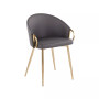 Claire Contemporary Glam Chair Leather