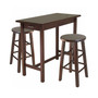 Sally 3-Piece Breakfast Table Set with 2 Square Leg Stools