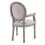 Arise Vintage French Upholstered Fabric Dining Armchair