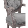 Arise Vintage French Upholstered Fabric Dining Armchair