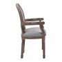 Arise Vintage French Upholstered Fabric Dining Armchair