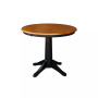 36" Round Top Pedestal Table with 12" Leaf