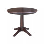 36" Round Top Pedestal Table with 12" Leaf